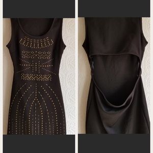 Stud back cut out dress LBD